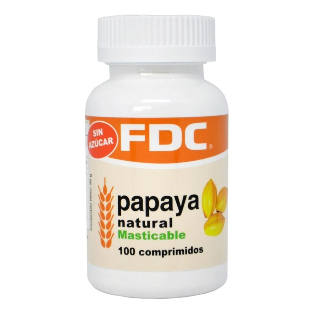 Papaya Natural Masticable - 100 comp