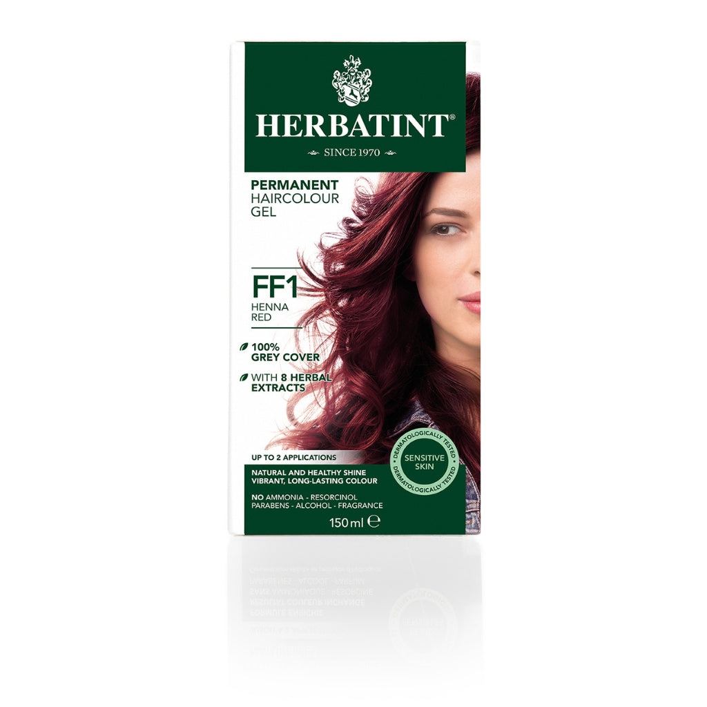 Tintura Permanente Natural FF1 Rojo Henna Herbatint - 150ml