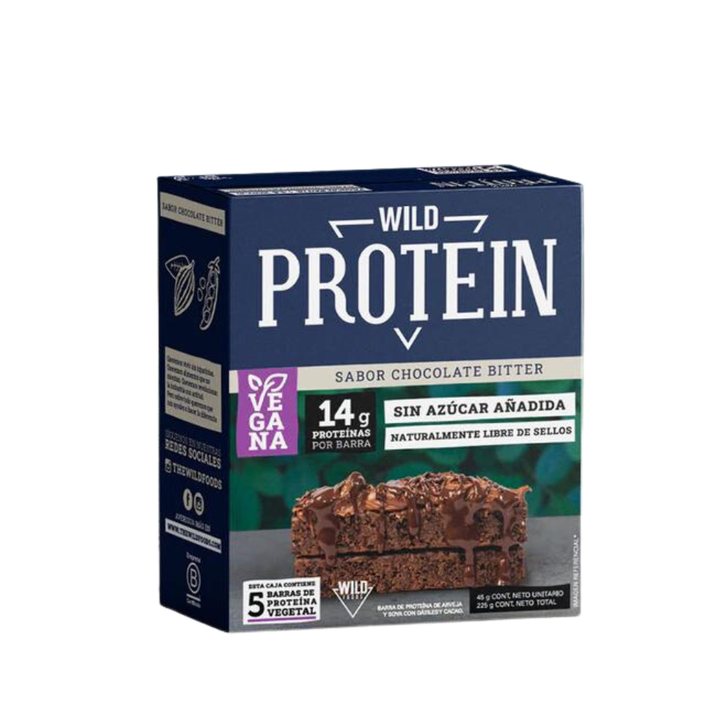 Barrita Wild Protein Chocolate Bitter - 5Uds