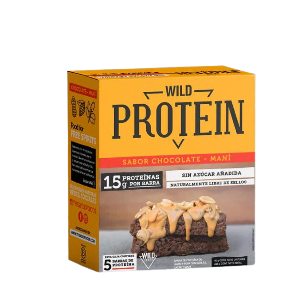 Barrita Wild Protein Chocolate Maní - 5Uds