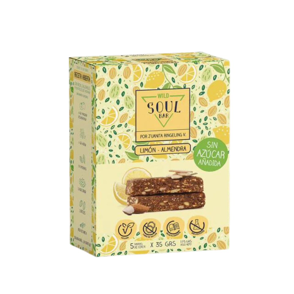 Barrita Wild Soul Bar Limón Almendra 35Gr - 5Uds