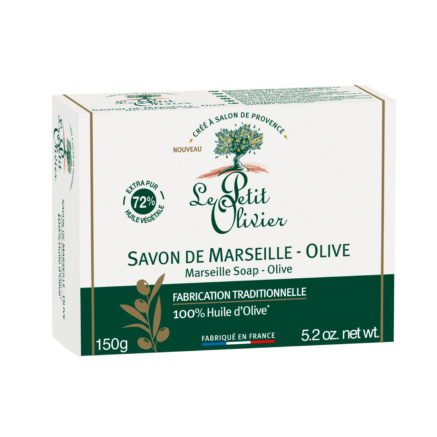 Jabón de Marseilla 100% Aceite de Oliva - 150g