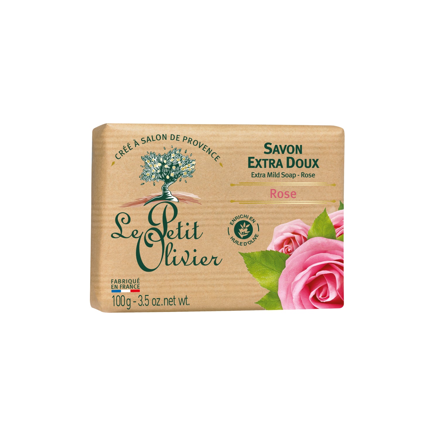 Jabón Extra Suave Rosa Le Petit Olivier - 100g