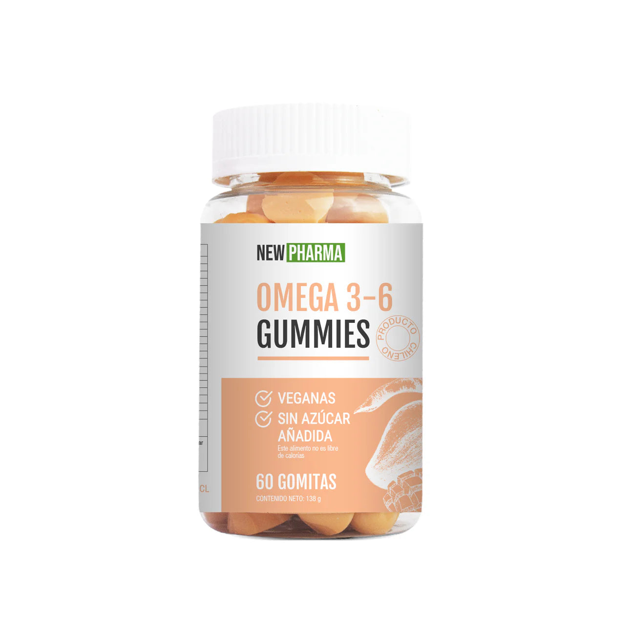 Omega 3-6 60 gomitas - New Pharma