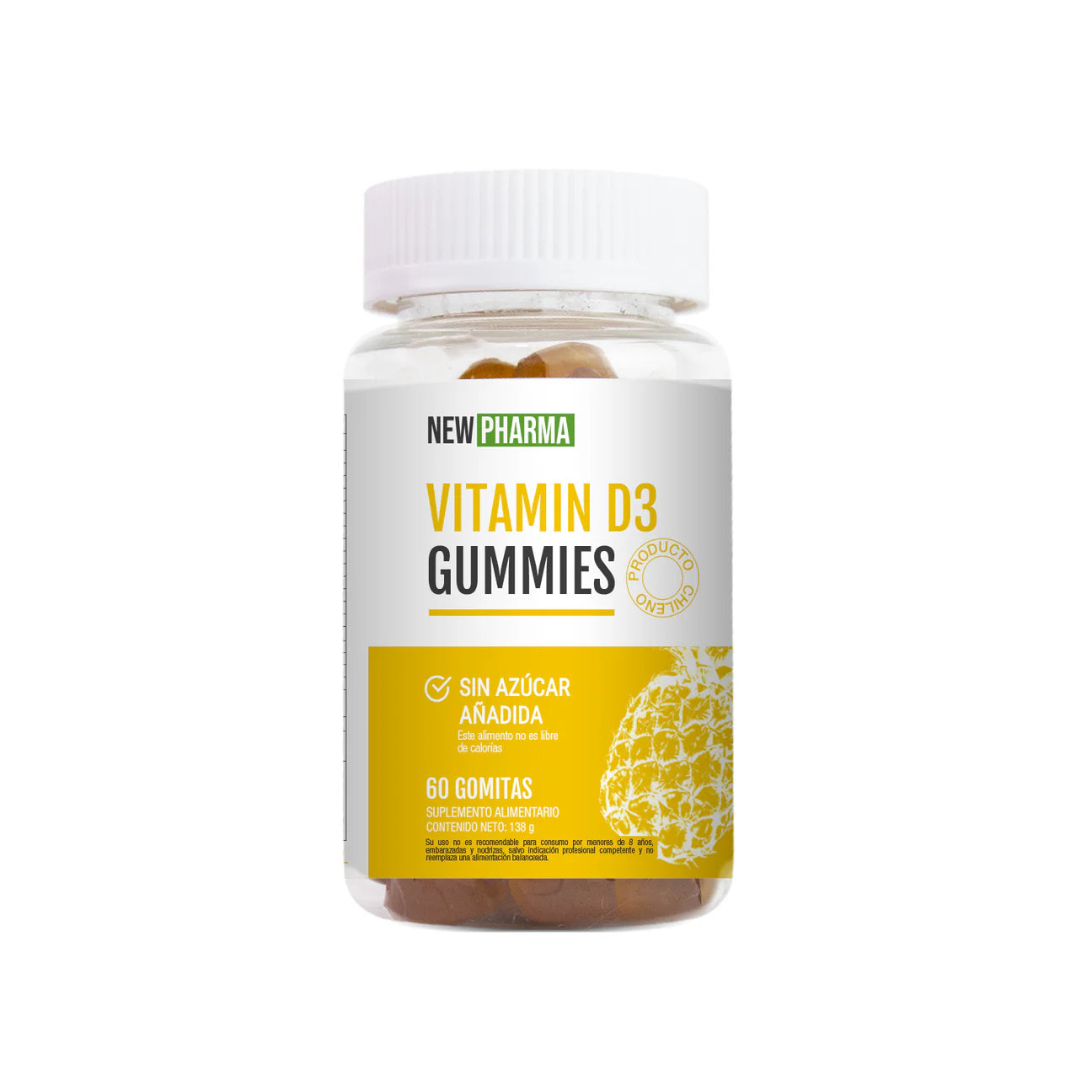 Vitamina D3 60 gomitas - New Pharma