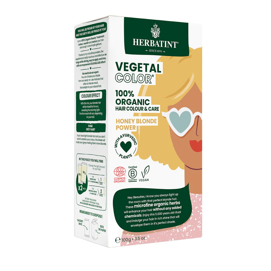 Coloración Vegetal Honey Blonde 100% Orgánica Herbatint - 100gr